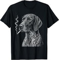 Funny Dog Smoking German Shorthair Pointer T-Shirt