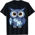 Women's Cute Owl Denim Patchwork Art Apparel