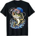 Fishing USA American Flag 4th of July Fisherman T-Shirt