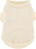 Cozy and Functional Dog Shirts for Small Puppies: Stretchable Beige Attire with Easy-On Design, Ideal for Chihuahuas and Yorkies - Enhance Comfort and Playfulness on Chill Days Large