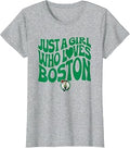NBA Just a Girl Who Loves the Boston Celtics Wavy Logo T-Shirt