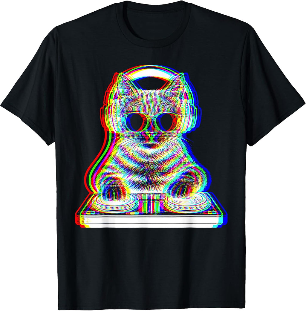 DJ Cat EDM Apparel Gifts Graphic Tees