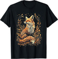 Fox in Nature with Flowers Designs