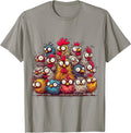 Eagerlys Colorful Funny Chicken Art tee