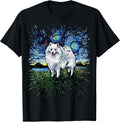 American Eskimo Japanese Spitz Starry Night Dog Art by Aja Men Women Girls Kids T-Shirt