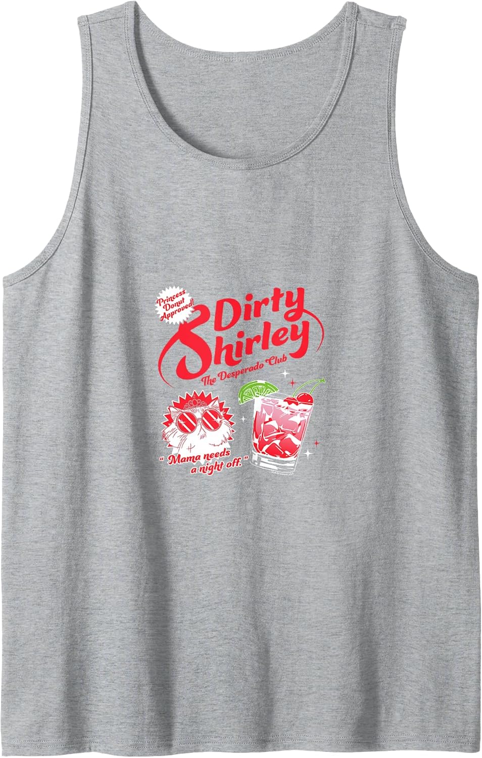 DCC Dirty Shirley Desperado Club Ad with Princess Donut Book Tank Top
