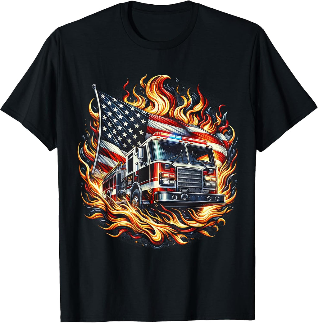 Firefighter Patriotic Fireman Co