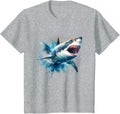 Cool Watercolor Great White Shark Open Jaw