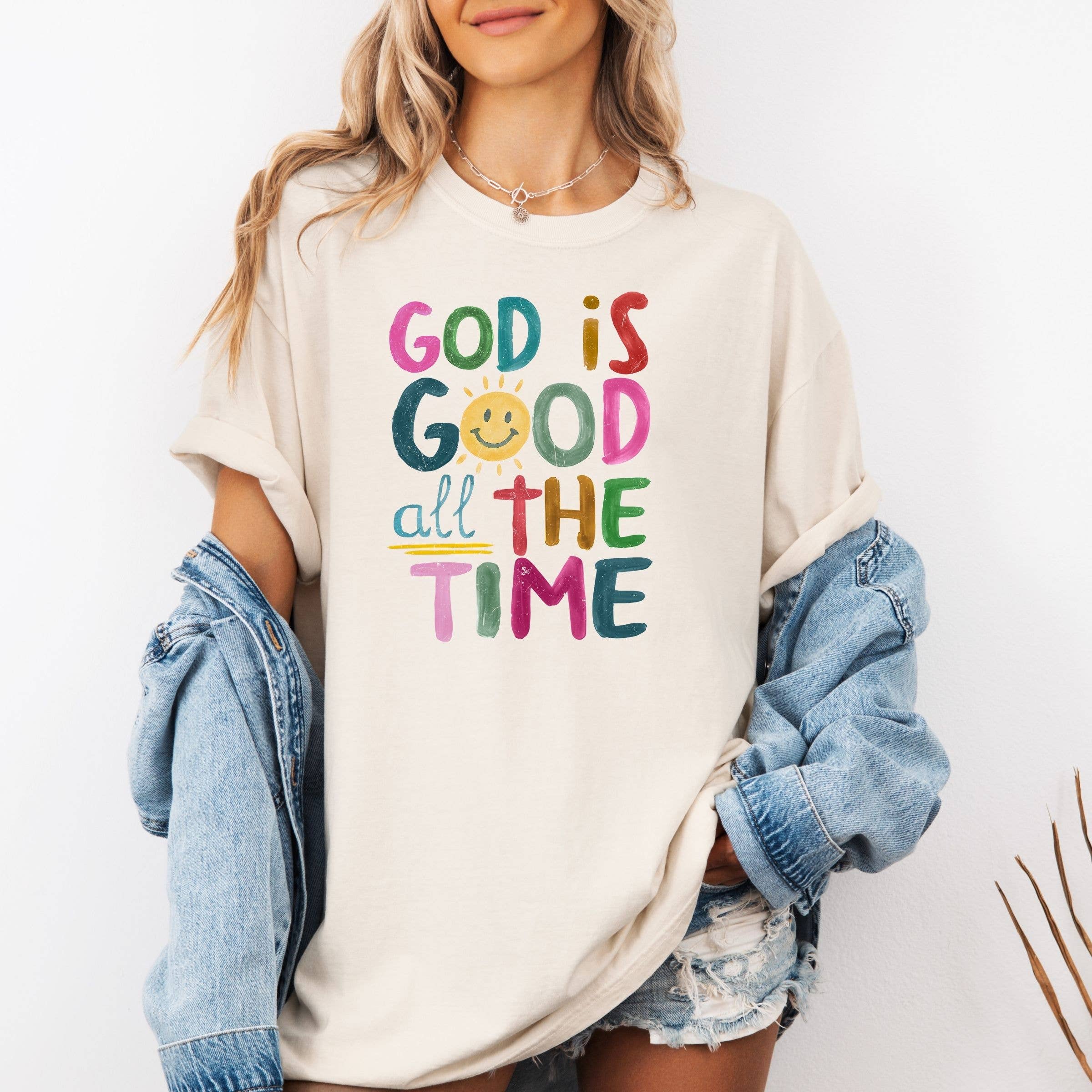 God Is Good All the Time Graphic Summer Tee - Graphic Tee