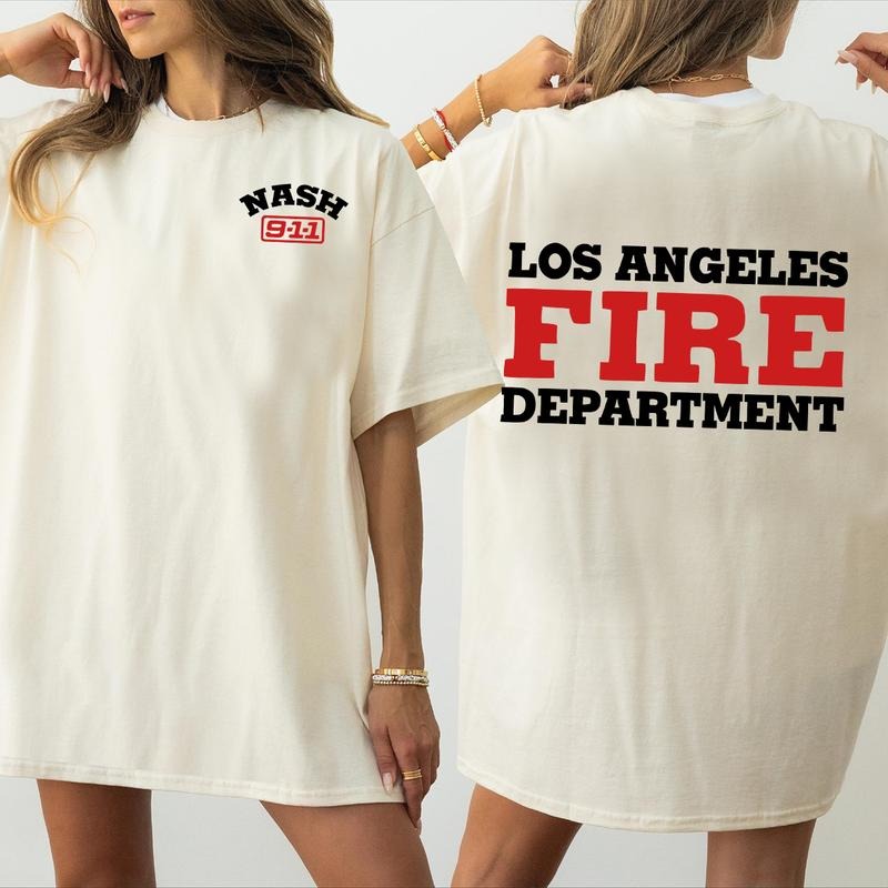 9-1-1 TV Show LAFD Crewneck Sweatshirt,Los Angeles Fire Department Fan Tee Hoodie | HypeDripTees.com