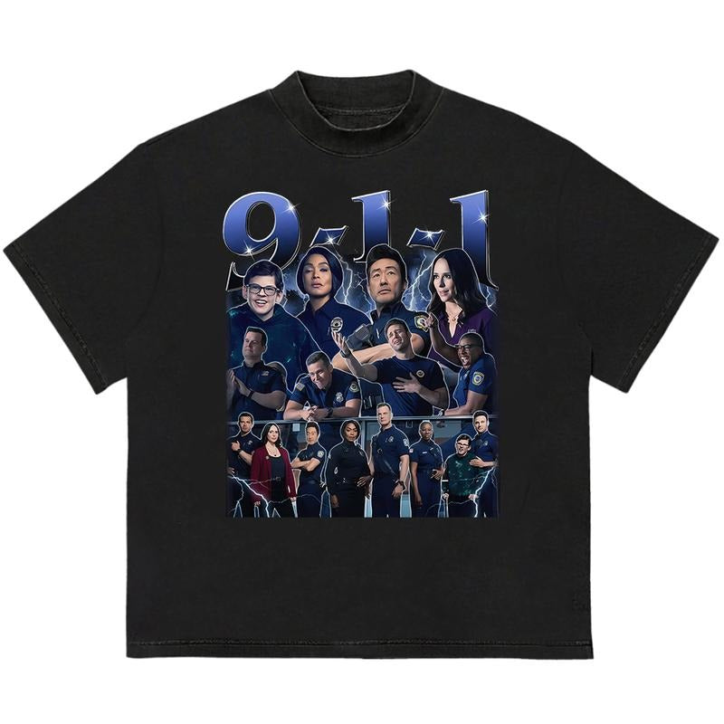 9-1-1 movie Evan Buckley Bobby Nash T-Shirt Soft Cotton Fabric Unisex Graphic Design Hoodie, Sweatshirt | HypeDripTees.com