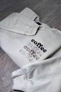 Coffee Coffee Coffee Embroidered Sweater