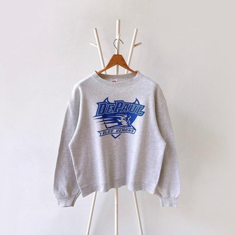 90s DePaul university blue demons sweatshirt T-Shirts, Hoodie | HypeDripTees.com