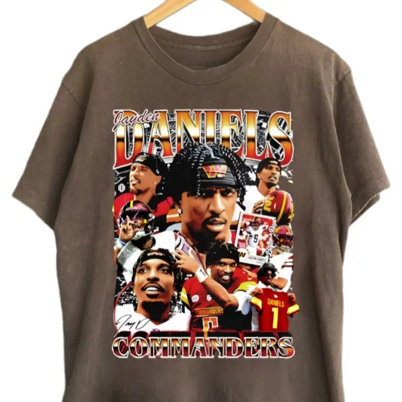 90s Graphic Style Jayden Dan!els T-Shirt, Vintage Sport Tee, Retro American Football Shirt Best Gift for Fans Hoodie,...