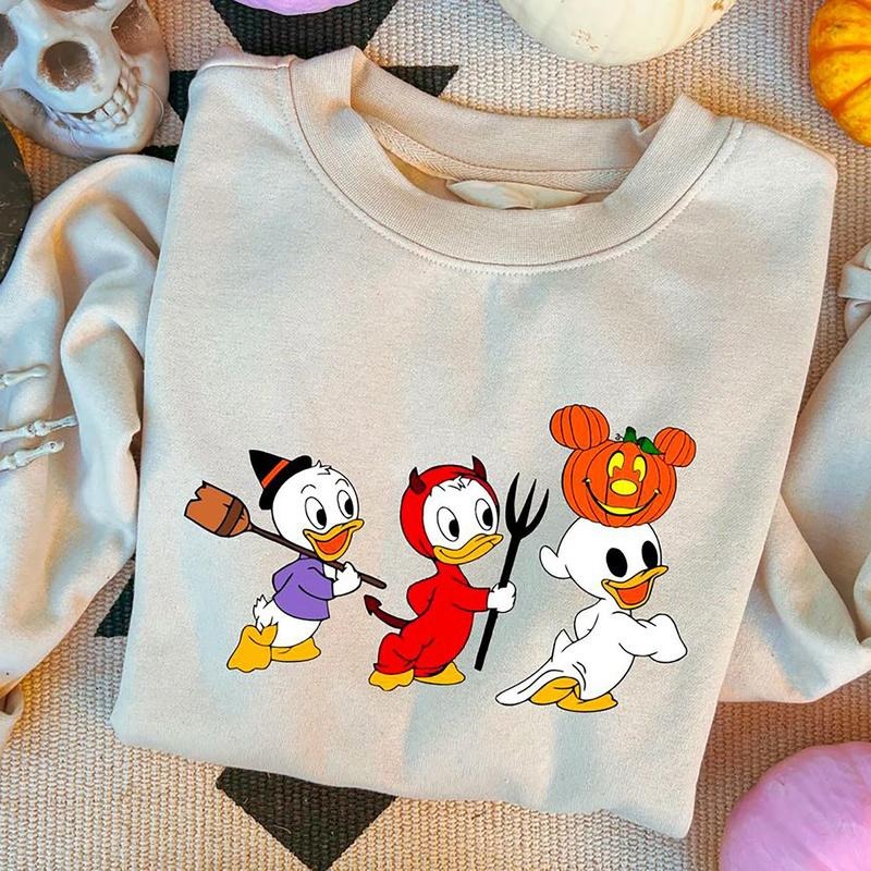 90s Halloween Sweatshirt, Halloween Ducks Shirt, Halloween Duck Sweater, Halloween Cartoon Sweatshirt, Spooky Season...