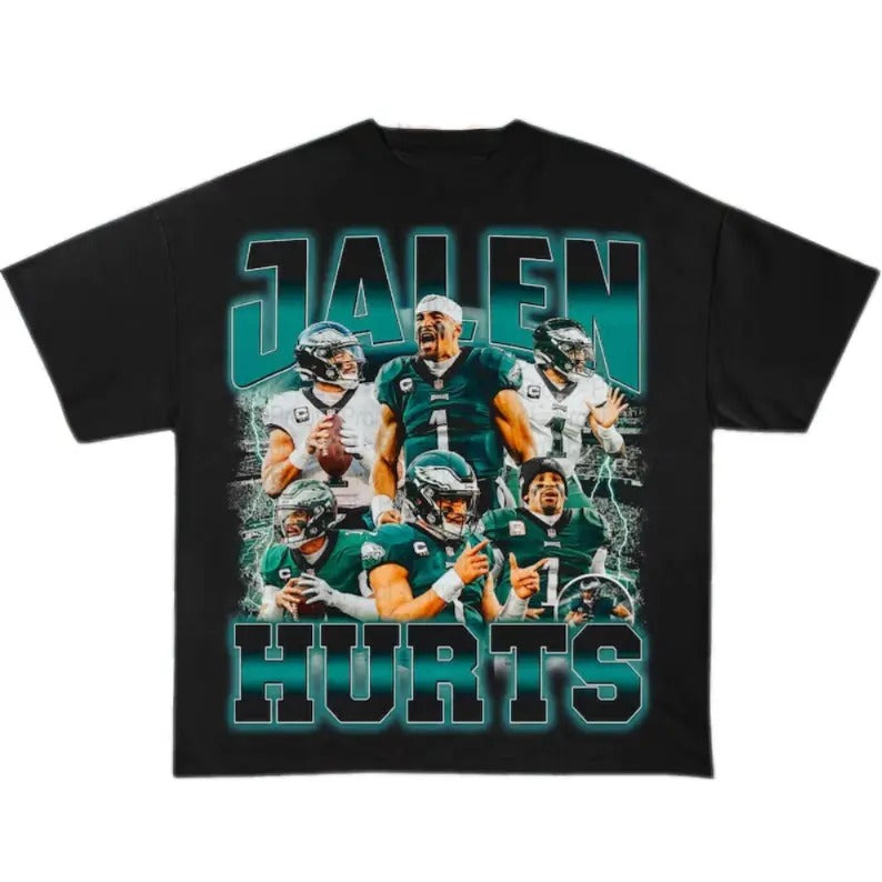 90s Jalen Hurts Shirt - Football T Shirt Trendy Graphic Tee Unisex Gift for Fans Hoodie, Sweatshirt | HypeDripTees.com