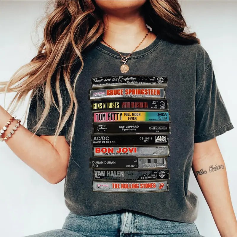 90s Rock Cassettes Tape T-shirt, Hoodie, Sweatshirt