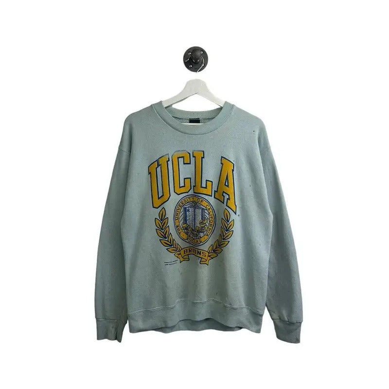 Vintage 80s/90s UCLA Bruins Collegiate Crest Front & Back Sweatshirt Size Large T-Shirts, Hoodie | HypeDripTees.com