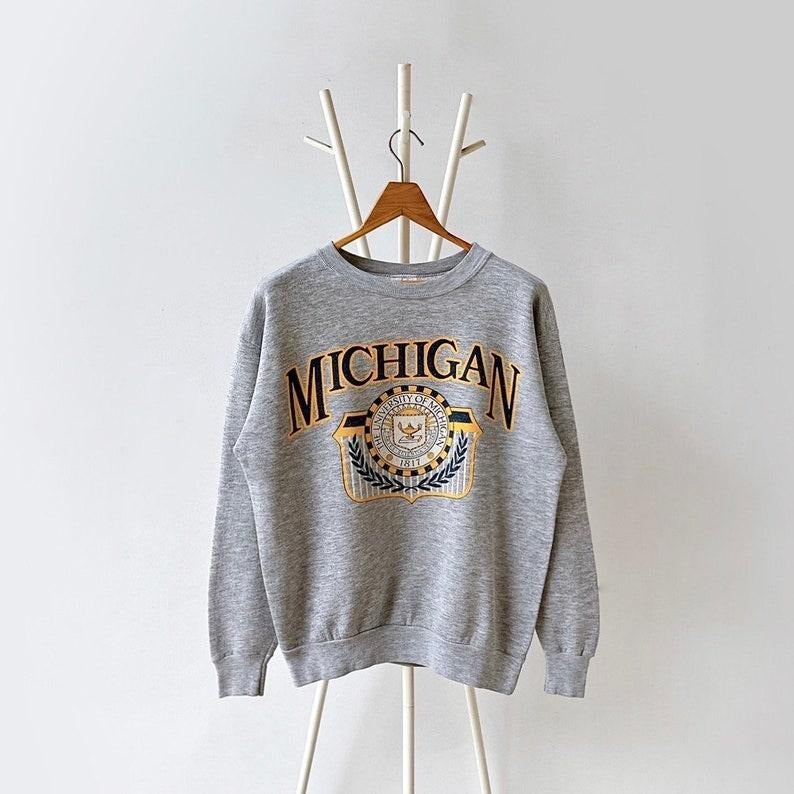 90s University of Michigan crewneck sweatshirt T-Shirts, Hoodie | HypeDripTees.com