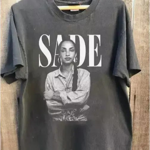 90s Vintage Sade Shirt, Sade Adu Unisex Cotton Menswear T-Shirt Top Decoration Print Tshirt Streetwear Hoodie, Sweatshirt
