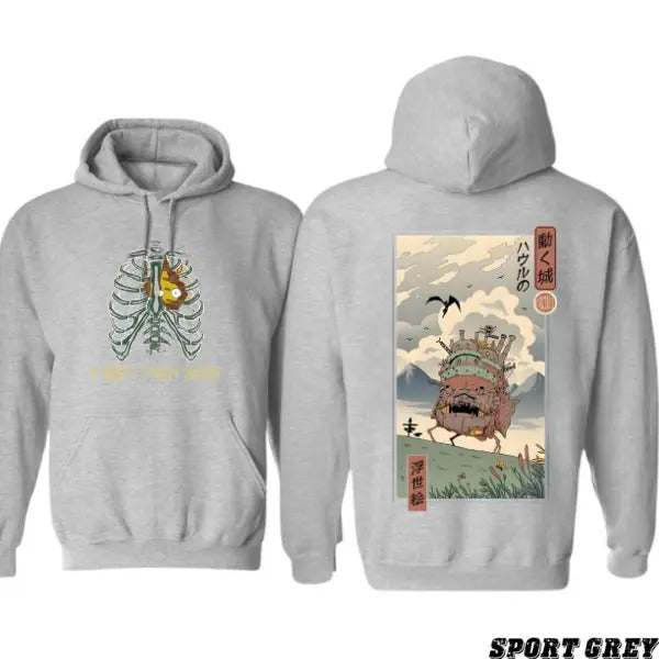 A Heart's A Heavy Burden 2 Sided T-shirt Sweatshirt Hoodie, Howls Moving Castle Shirt, Studio Ghibli, Anime, All Sizes...