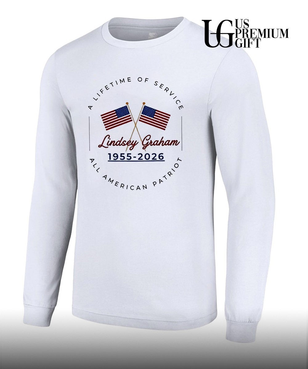 A Lifetime Of Service Lindsey Graham 1955-2026 All American Patriot shirt