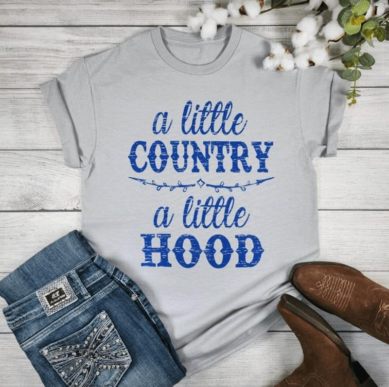 A Little Country and Hood Graphic T-shirt Hoodie, Sweatshirt | HypeDripTees.com