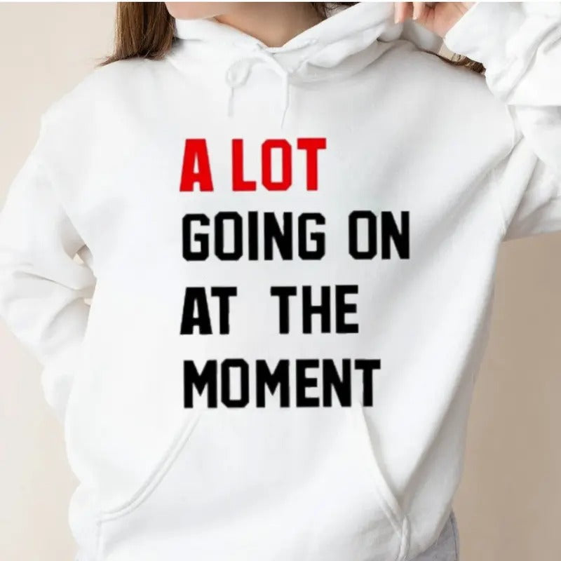 A Lot Going On at The Moment, Graphic Hoodie Casual Street Style Fleece Fabric Pullover Hooded Sweatshirt for Women for...
