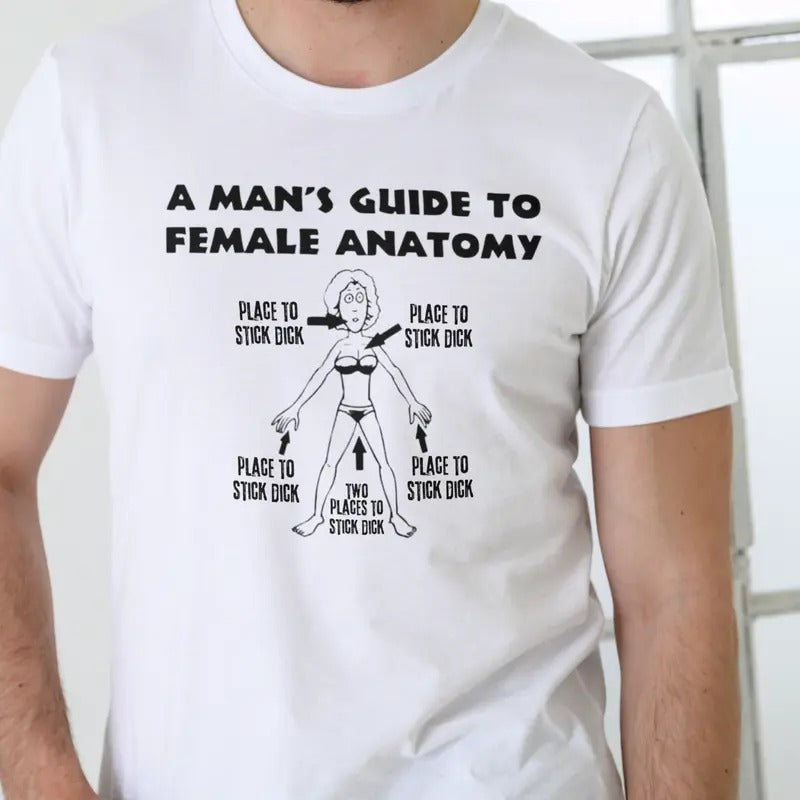 A MANS GUIDE TO FEMALE ANATOMY T Shirt, Unisex Cotton Menswear Stylish Hoodie, Sweatshirt | HypeDripTees.com