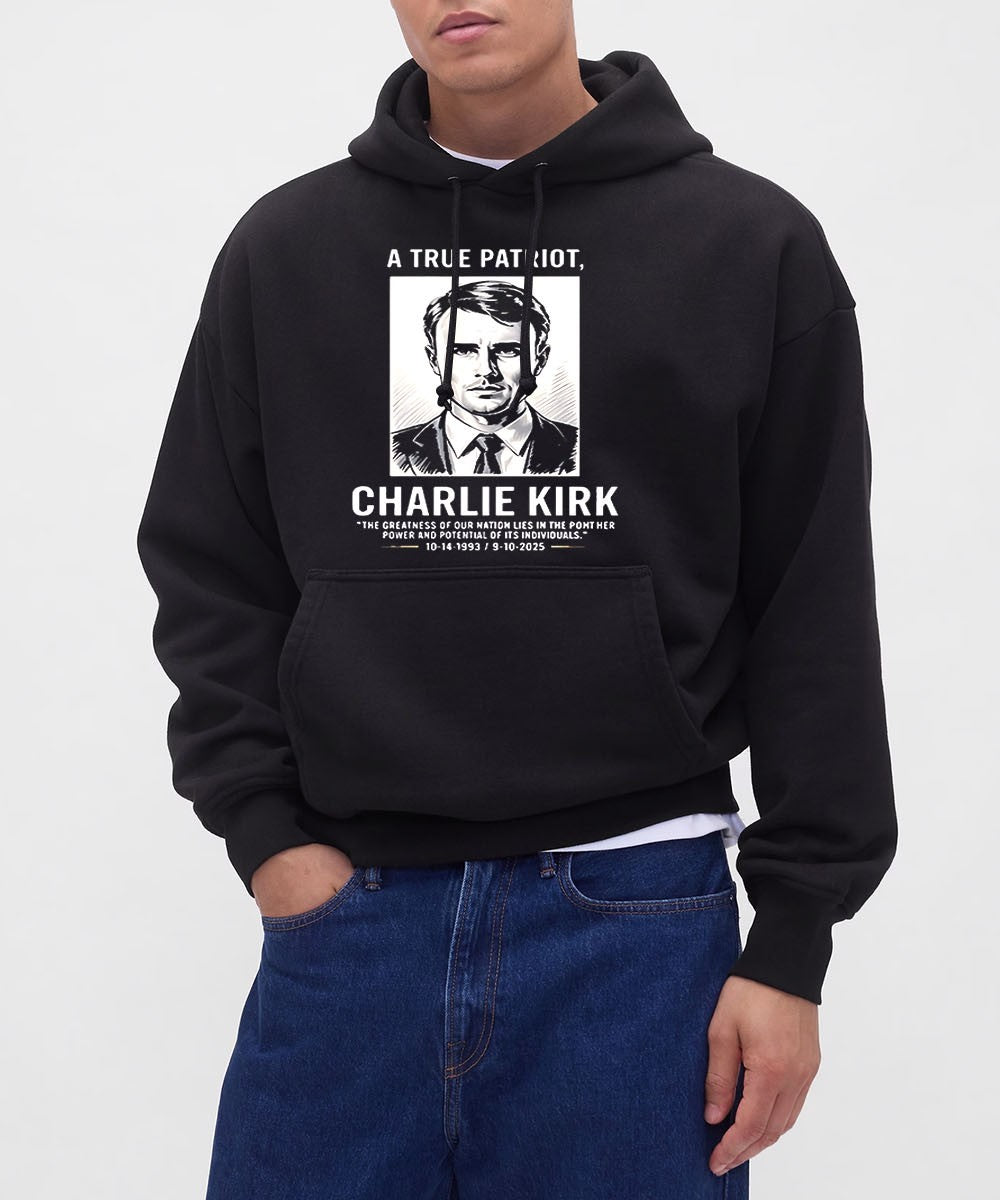 A True Patriot Charlie Kirk the greatness of our nation lies in the pont her power 1993-2025 shirt