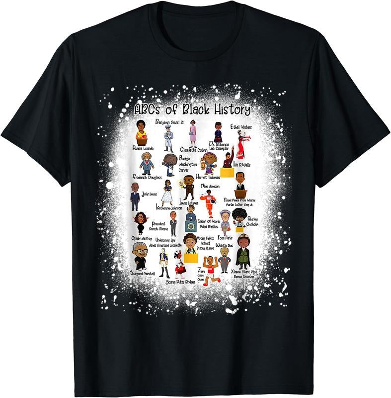 ABCs of Black History Month Pride Women Men Teacher T-Shirt | Unisex cotton tee Gifts, Crewneck Hoodie, Sweatshirt