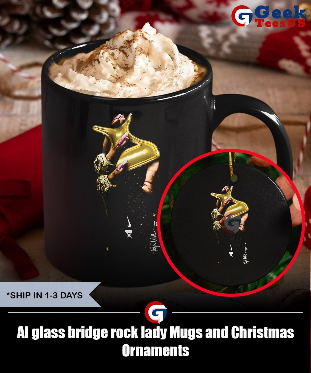 AI glass bridge rock lady shirt