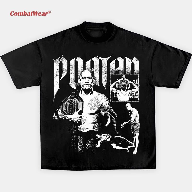 ALEX PEREIRA POATAN TEE, UFC Chama Graphic Tee, UFC 320 Shirt, MMA Champion T-shirt, Vintage Boxing Tee, Streetwear...