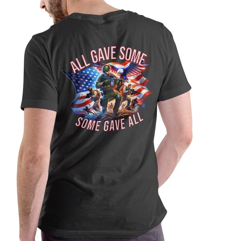 ALL GAVE SOME SOME GAVE ALL, Patriotic T Shirt, Unisex, Cotton Hoodie, Sweatshirt | HypeDripTees.com