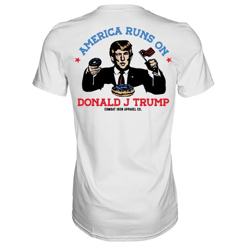 AMERICA RUN'S ON DONALD J. TRUMP MEN'S T-SHIRT, HUMOR SHIRTS, FUNNY TEE SHIRT Hoodie, Sweatshirt | HypeDripTees.com