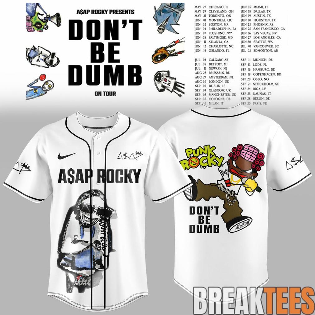 ASAP Rocky DON’T BE DUMB WORLD TOUR 2026 Baseball Jersey