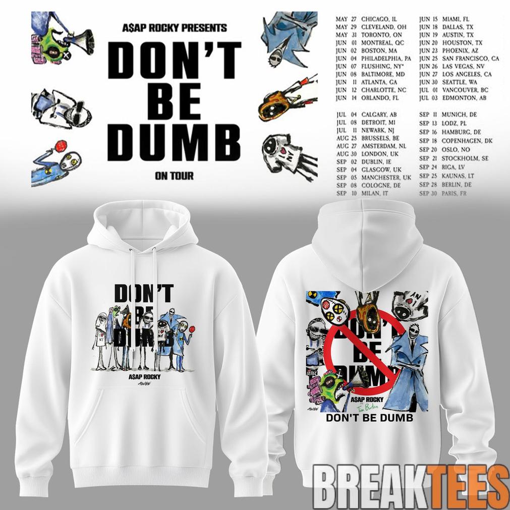 ASAP Rocky DON’T BE DUMB WORLD TOUR 2026 White Hoodie