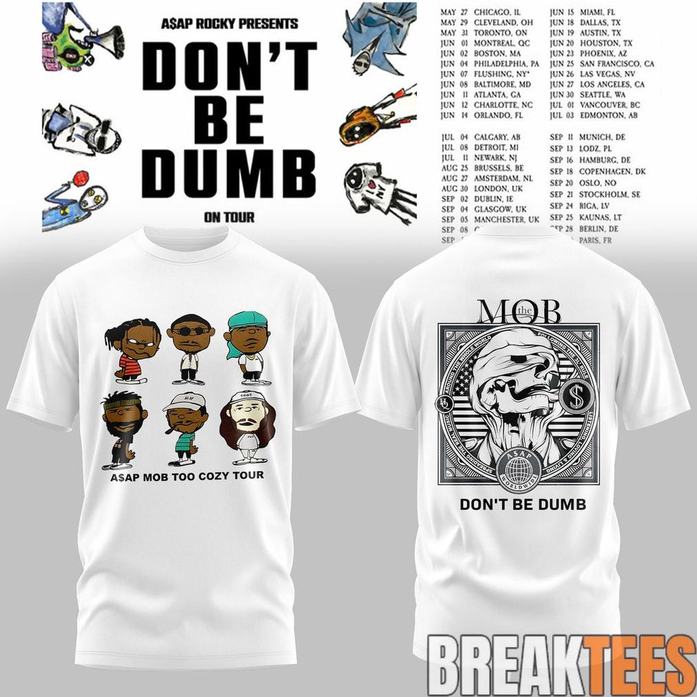ASAP Rocky DON’T BE DUMB WORLD TOUR 2026 White Tee