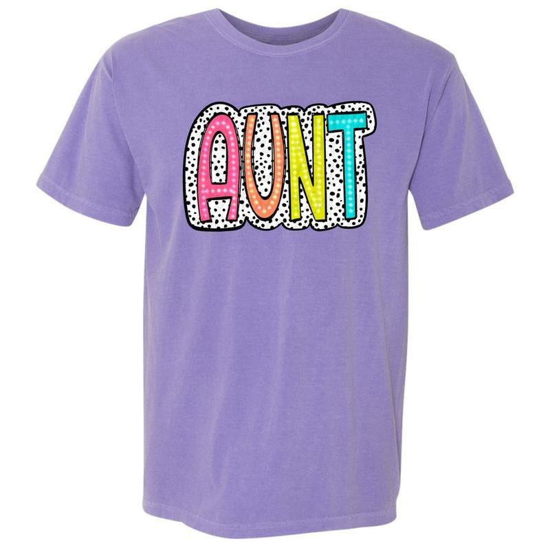 AUNT Neon Spotted Comfort Colors T-Shirt Hoodie, Sweatshirt | HypeDripTees.com