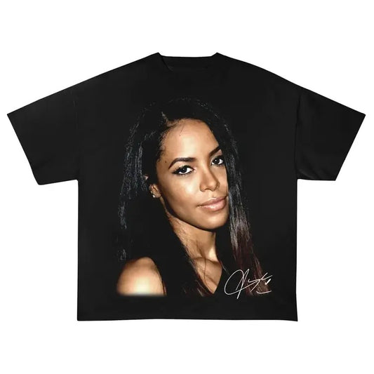 Aaliyah tee 90s, rapper, rap tee Classic Cotton Tshirt