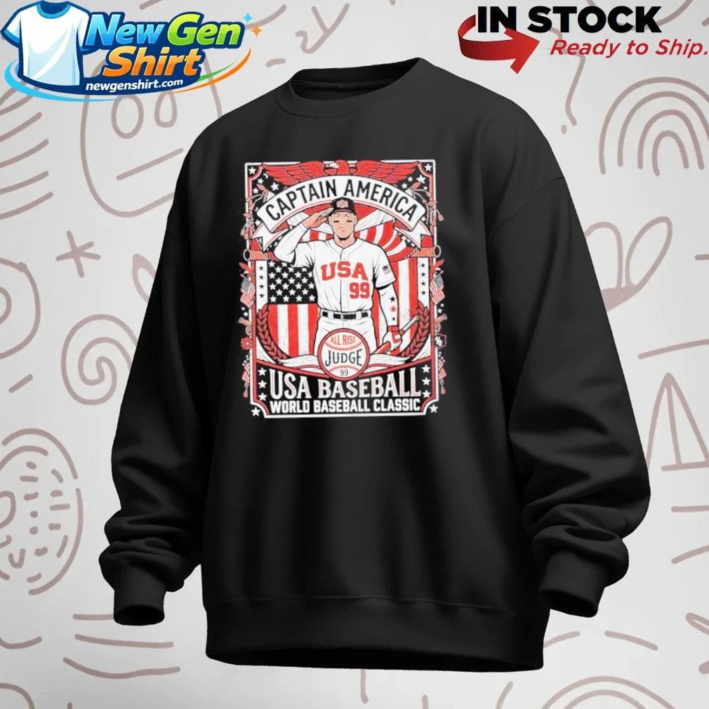 Aaron Judge Captain America Usa Baseball World Baseball Classic Shirt