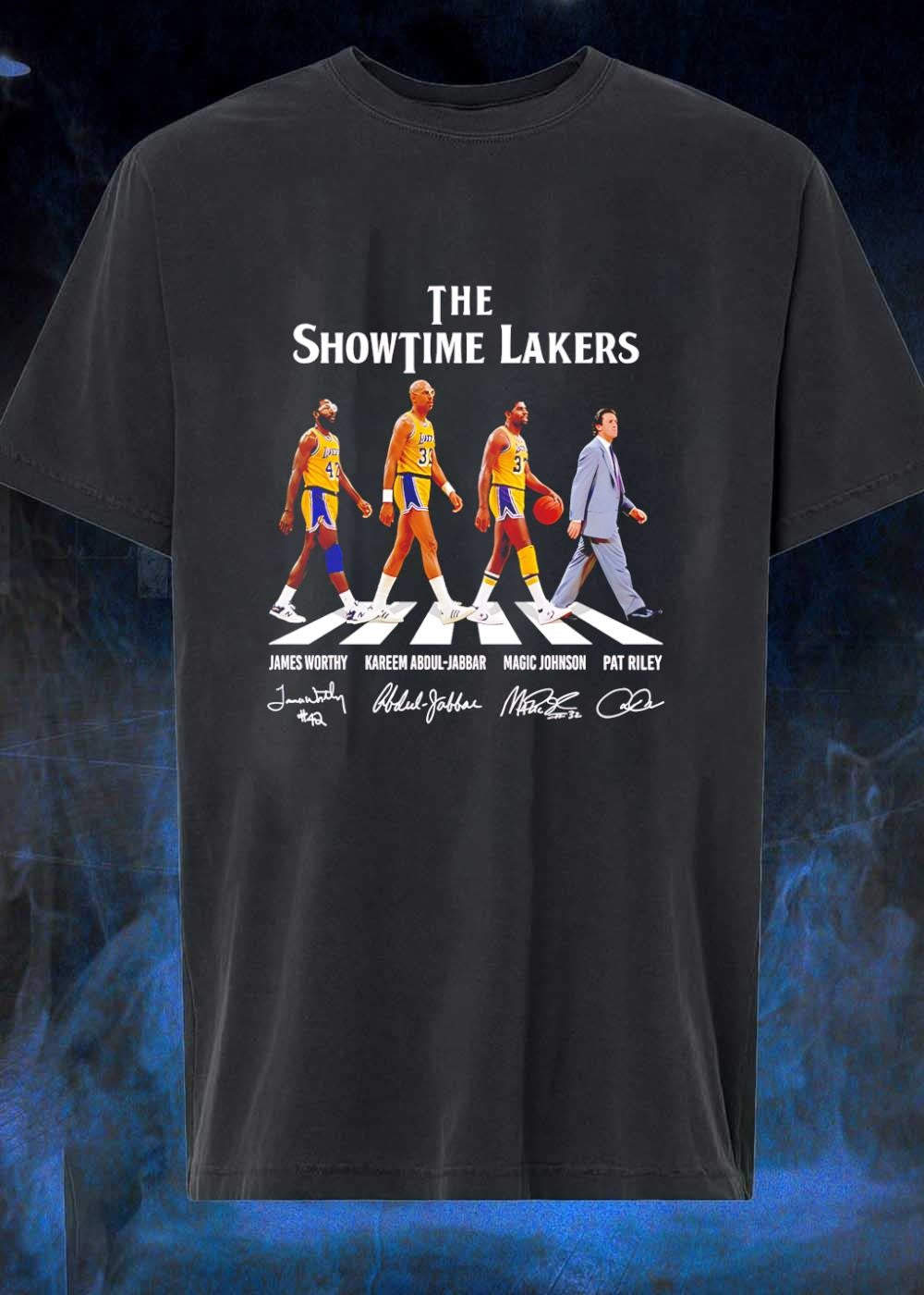 Abdul-Jabbar 32 Pat Riley James Worthy Kareem Magic Johnson The Showtime Lakers T-Shirt