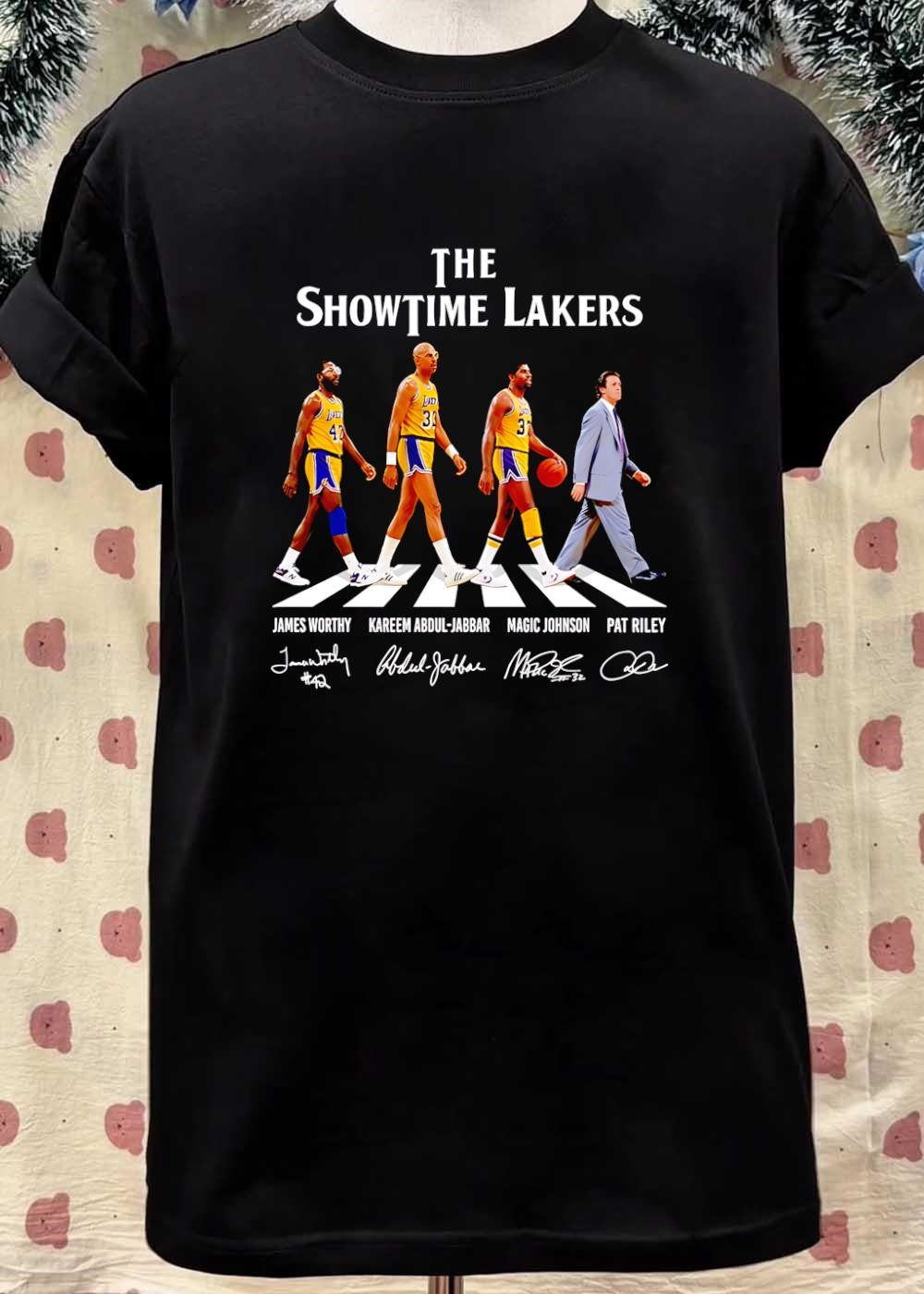 Abdul-Jabbar 32 Pat Riley James Worthy Kareem Magic Johnson The Showtime Lakers T-Shirt