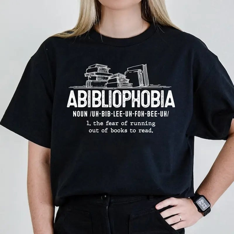 Abibliophobia Definition Reading Nerd Book Lovers Geek T-Shirt Hoodie, Sweatshirt | HypeDripTees.com