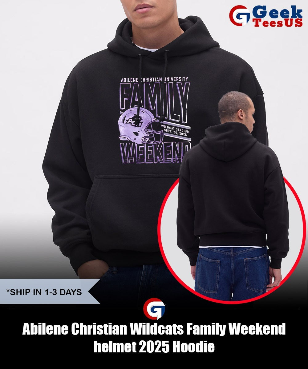 Abilene Christian Wildcats Family Weekend helmet 2025 shirt