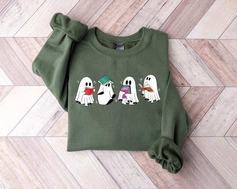 Acotar Ghost Sweatshirt, Bookish Ghost Sweatshirt, Throne of Glass Gift, Book Reader Halloween Gift, Book Ghosts Tshirt, Halloween shirt