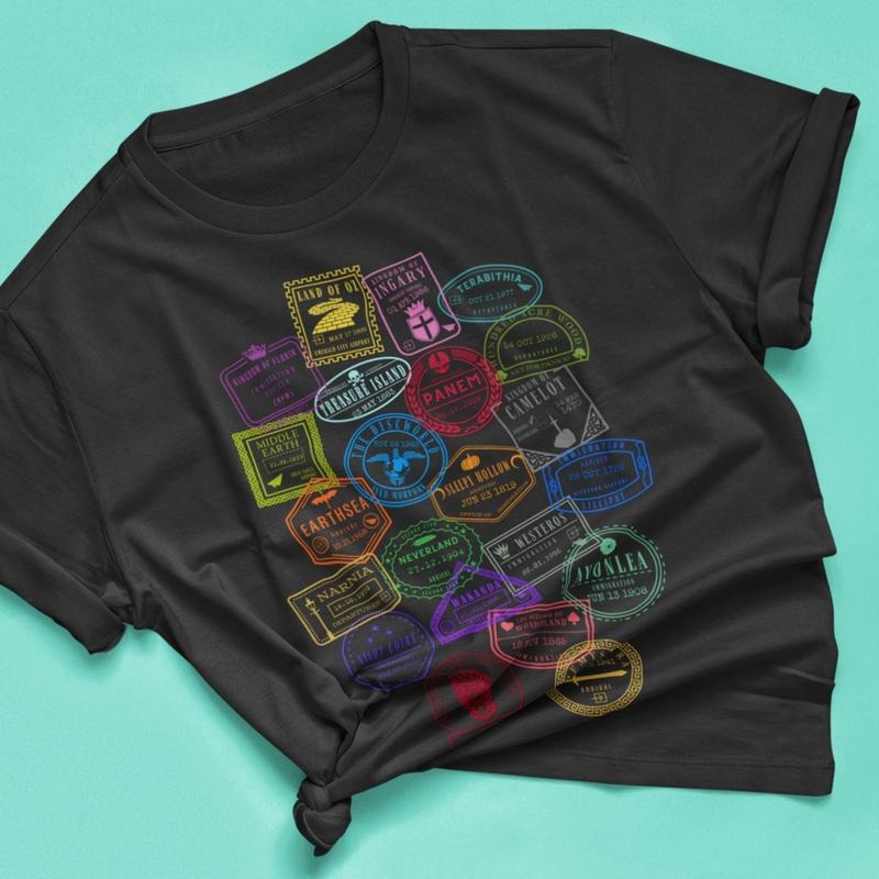 Adventure Summer Reading T-Shirt - Literary Passport Stamps Hoodie, Sweatshirt | HypeDripTees.com
