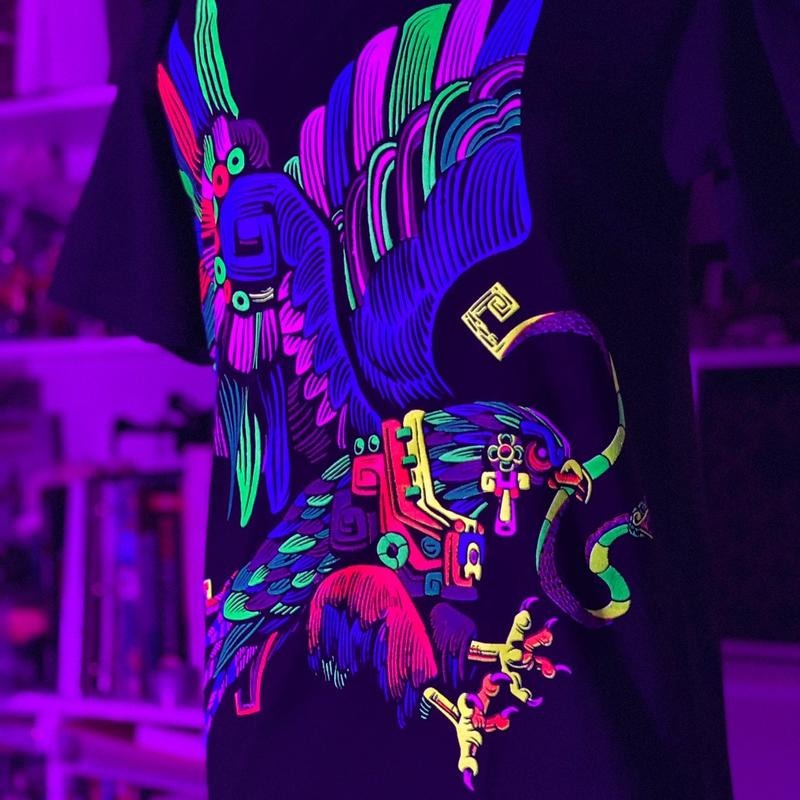 Aguila abstract T-shirts Black Cotton Hoodie, Sweatshirt | HypeDripTees.com