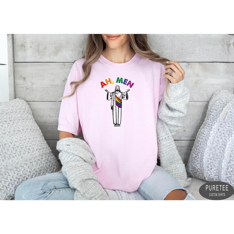 Ah Men Pride T Shirt Hoodie Sweater Equal Rights Pride Shirt LGBT Shirt Social Justice Human Rights Anti Racism LGBTQ+...
