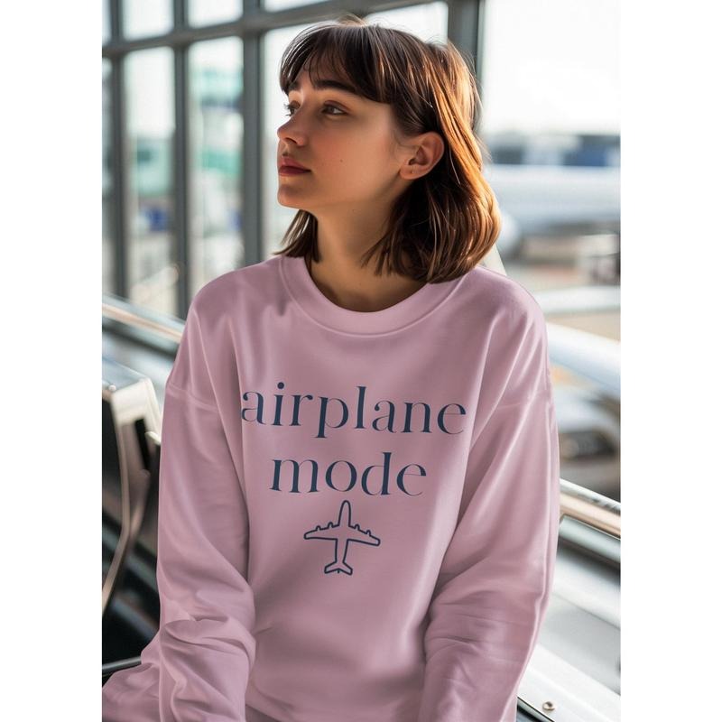 'Airplane Mode' Travel Vacation Sweatshirt Women Pullover T-Shirts, Hoodie | HypeDripTees.com